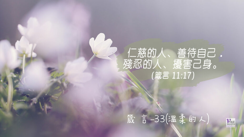 #310 十一月五日──箴言-33(溫柔的人)-第11章16-17節
