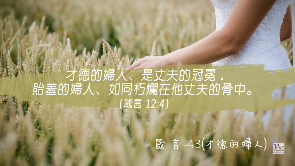 #320 十一月十五日──箴言-43(才德的婦人)-第12章4-5節
