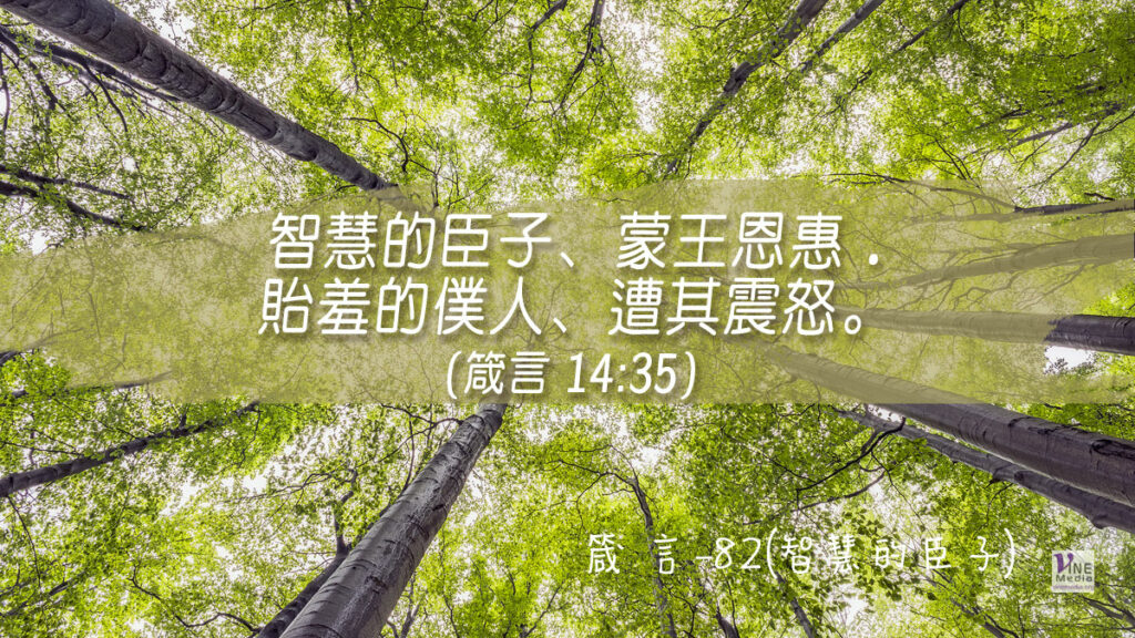 #359 十二月二十四日──箴言-82(智慧的臣子)-第14章34-35節