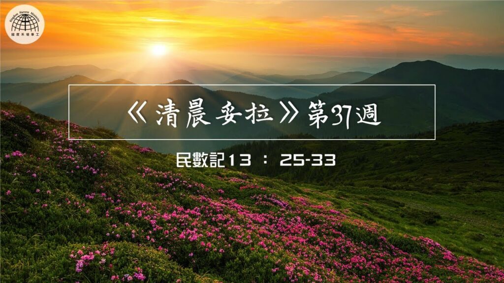 《清晨妥拉》第37週 (二) | 民數記 13：25-33 
