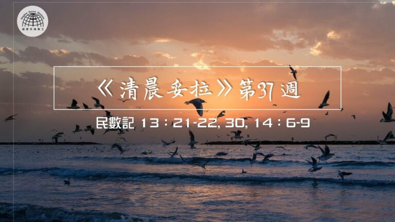 《清晨妥拉》第37週 (四) | 民數記 13:21-22, 30, 14:6-9