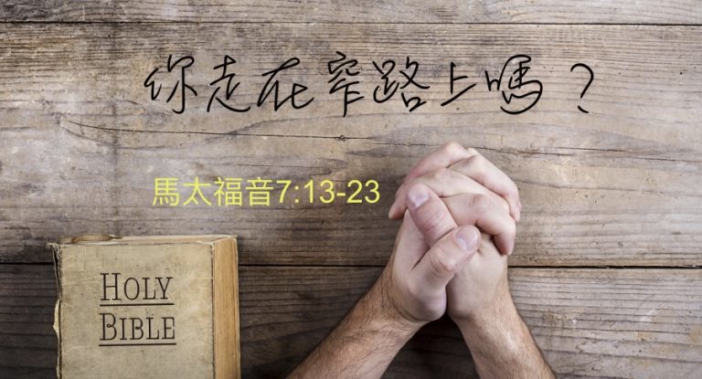 你走在窄路上嗎